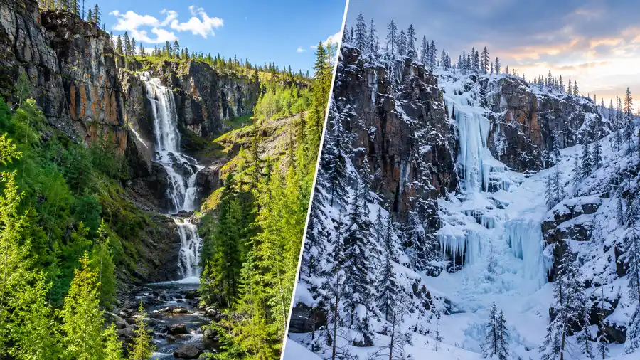 Korouoma Canyon in Summer vs Winter: Weather and Seasons