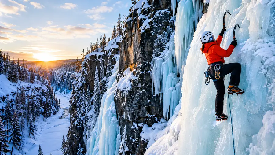 Ice Climbing in Korouoma Canyon